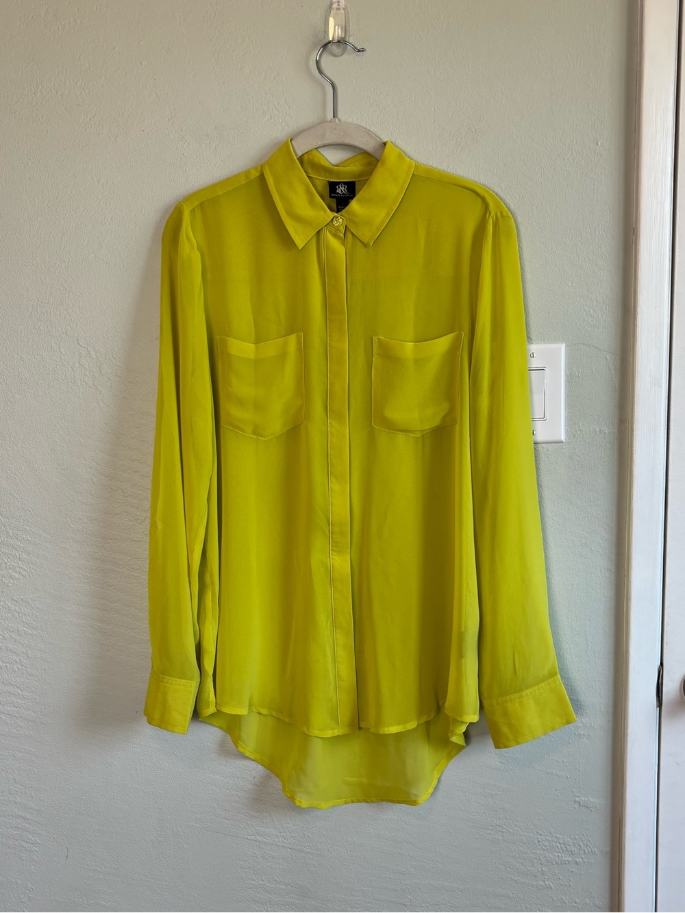 Bundle 2/$30! Rock & Republic Silk Blouse in Chartreuse Yellow 10